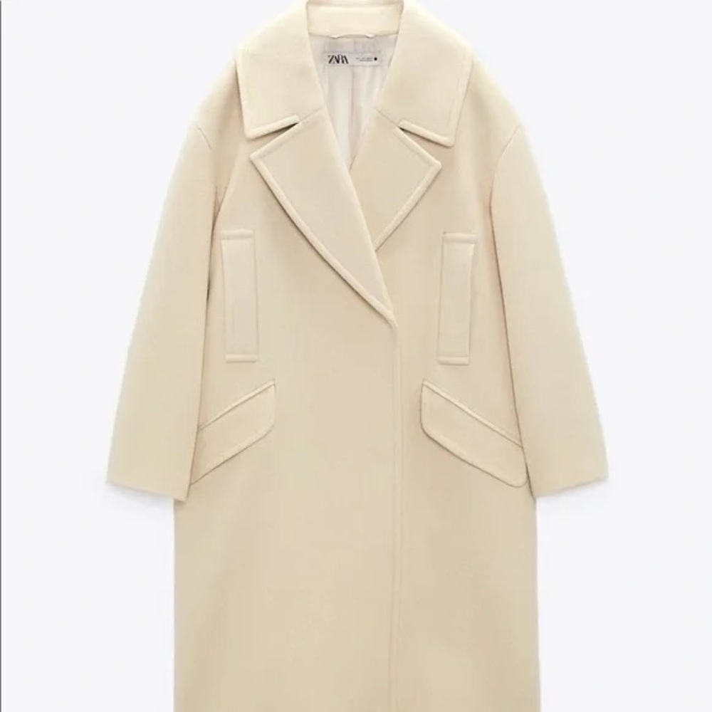 Zara Cream Long Coat